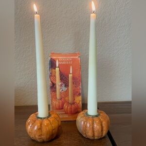 Vintage Pumpkin Candle Holders